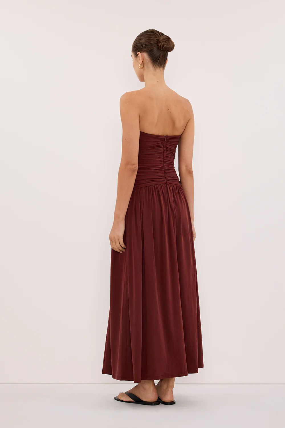 SHARI SAHARA STRAPLESS BANDEAU MIDI DRESS - Image 5