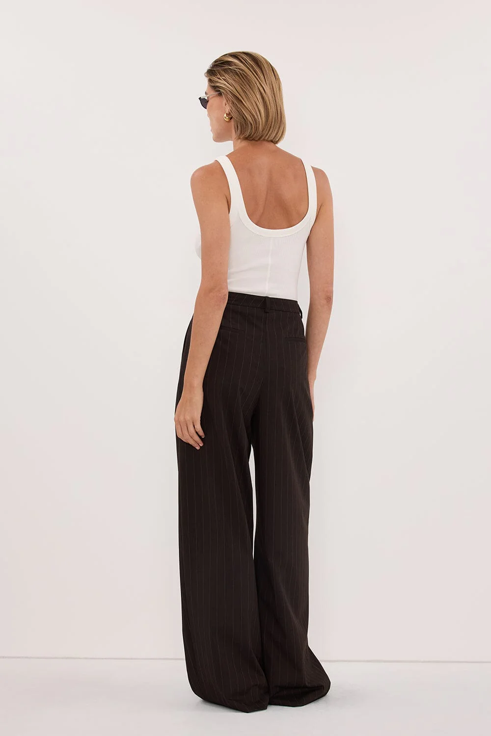 SIAN PEAT CHOC TAILORED WIDE PANT - Image 5