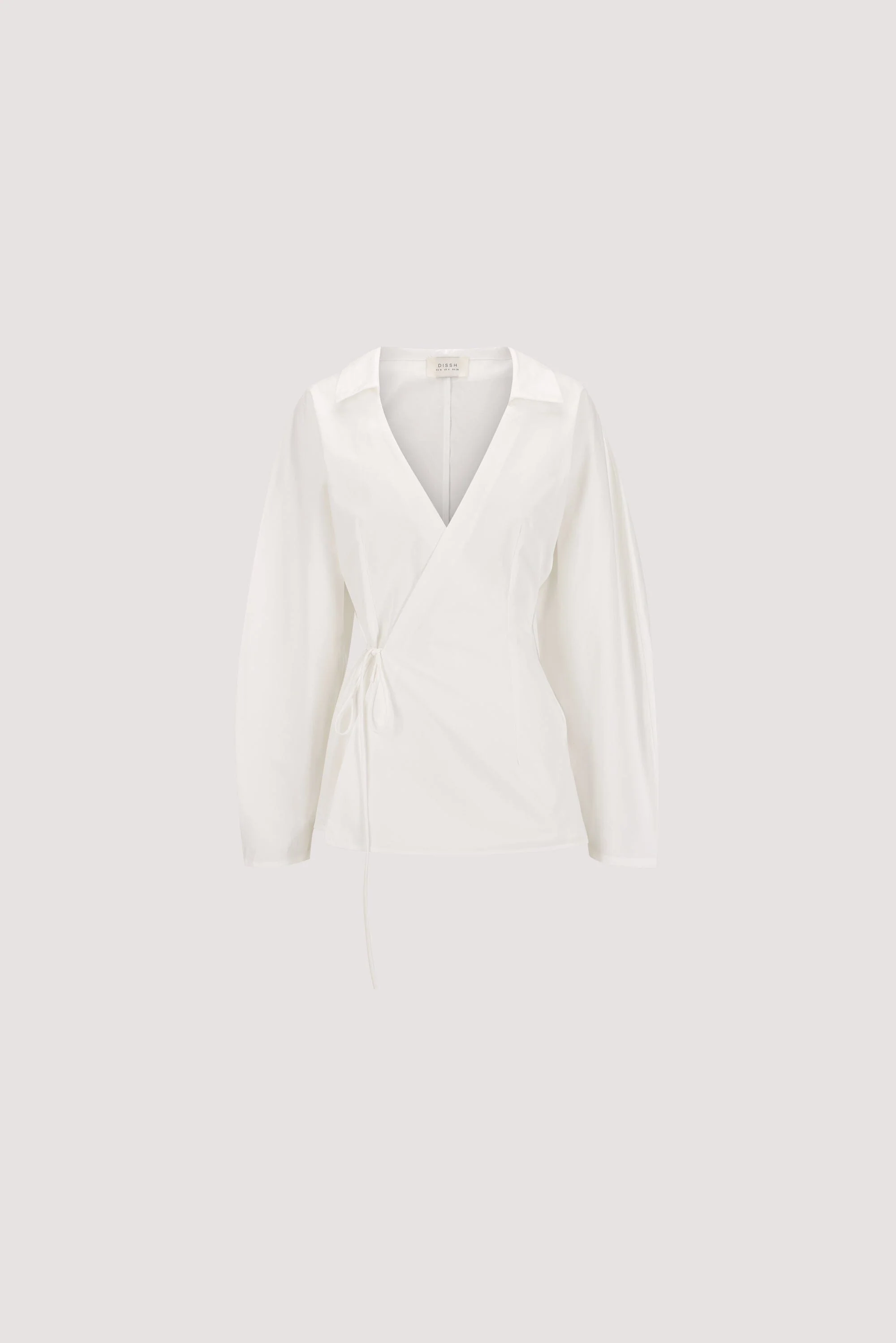 SIENA WHITE COTTON WRAP SHIRT - Image 7
