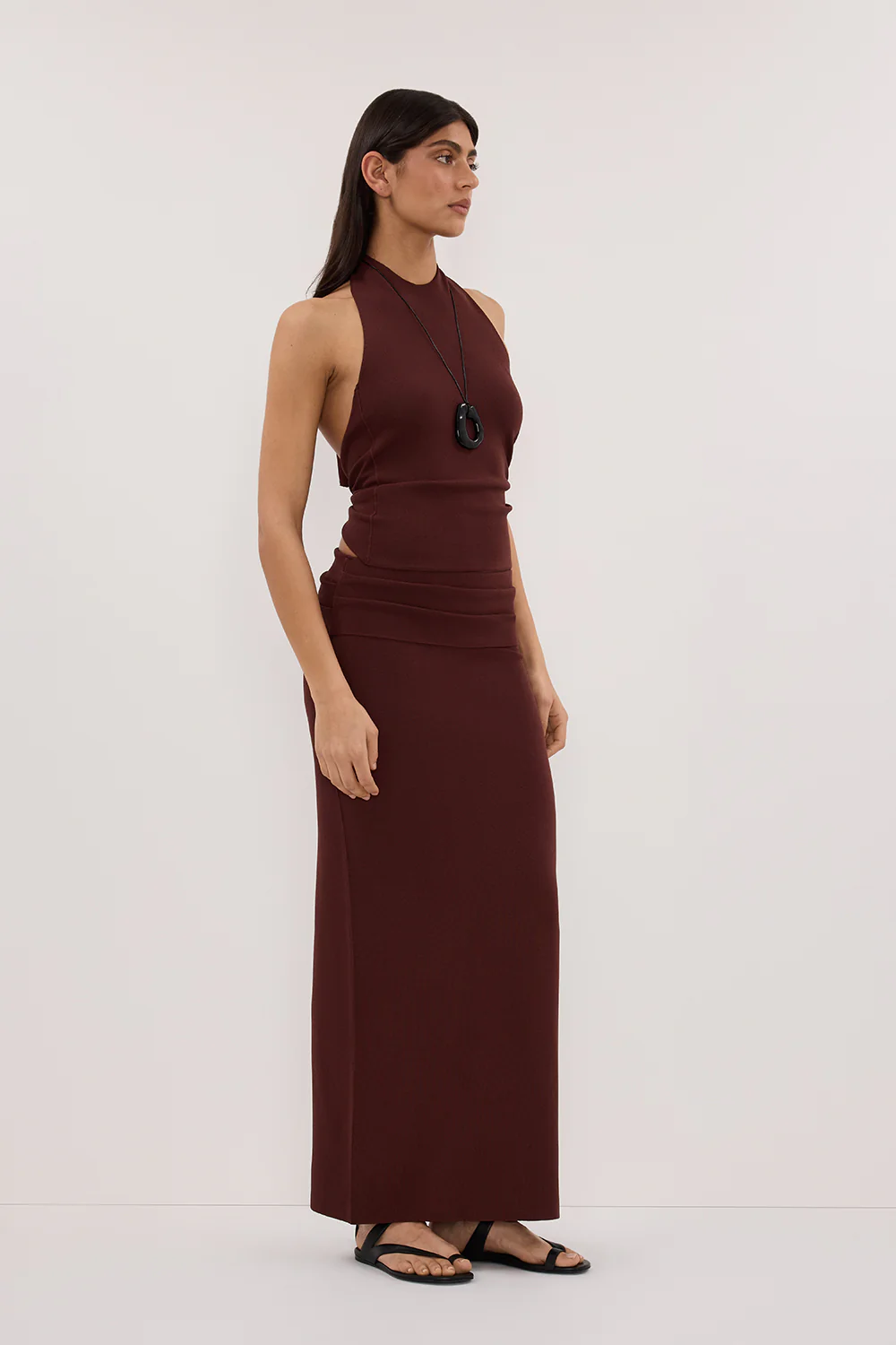 SOL CINNAMON KNIT MIDI SKIRT - Image 3