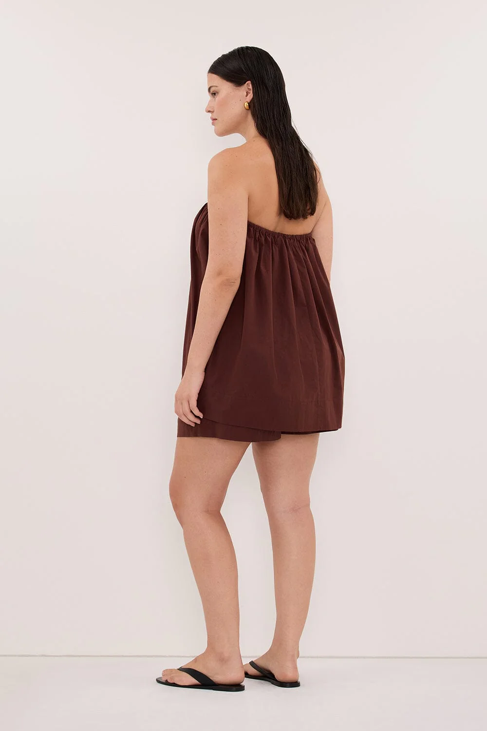 SOMMER CINNAMON STRAPLESS POPLIN TOP - Image 7