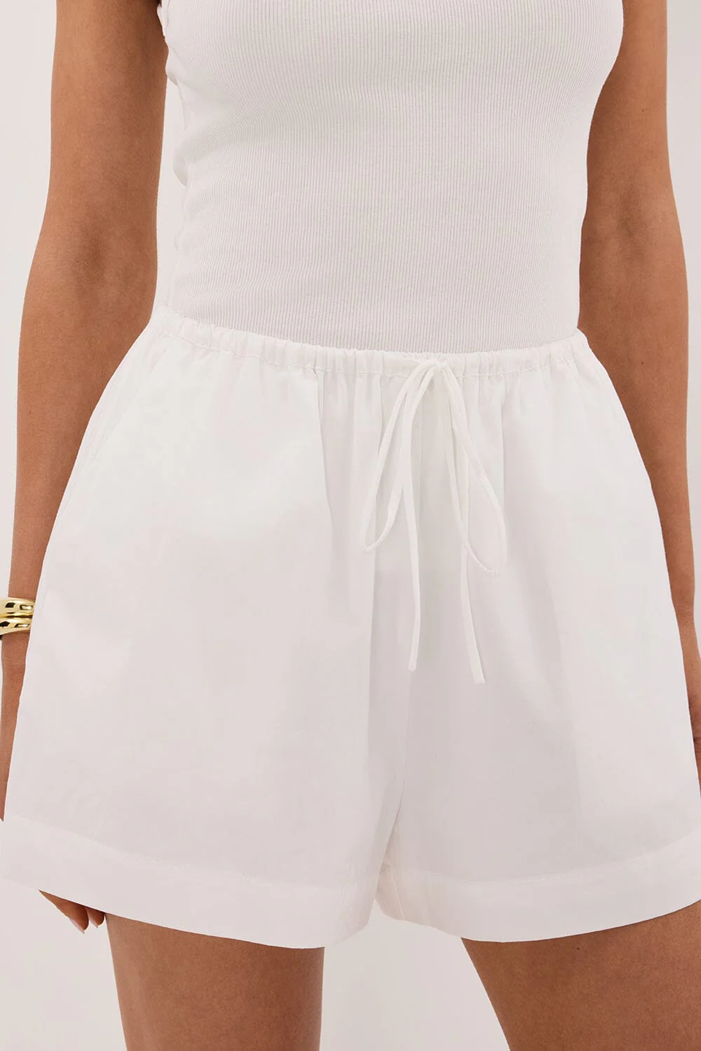 SOMMER WHITE POPLIN SHORT - Image 5