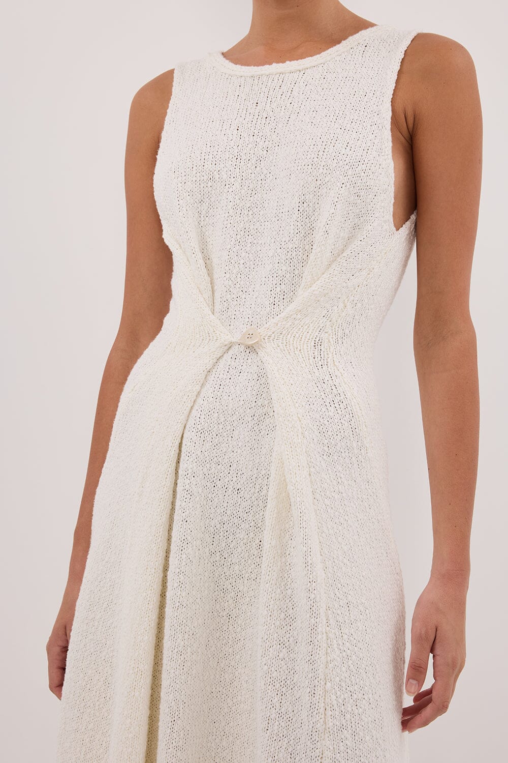 SUE OFF WHITE KNIT MAXI DRESS - Image 4