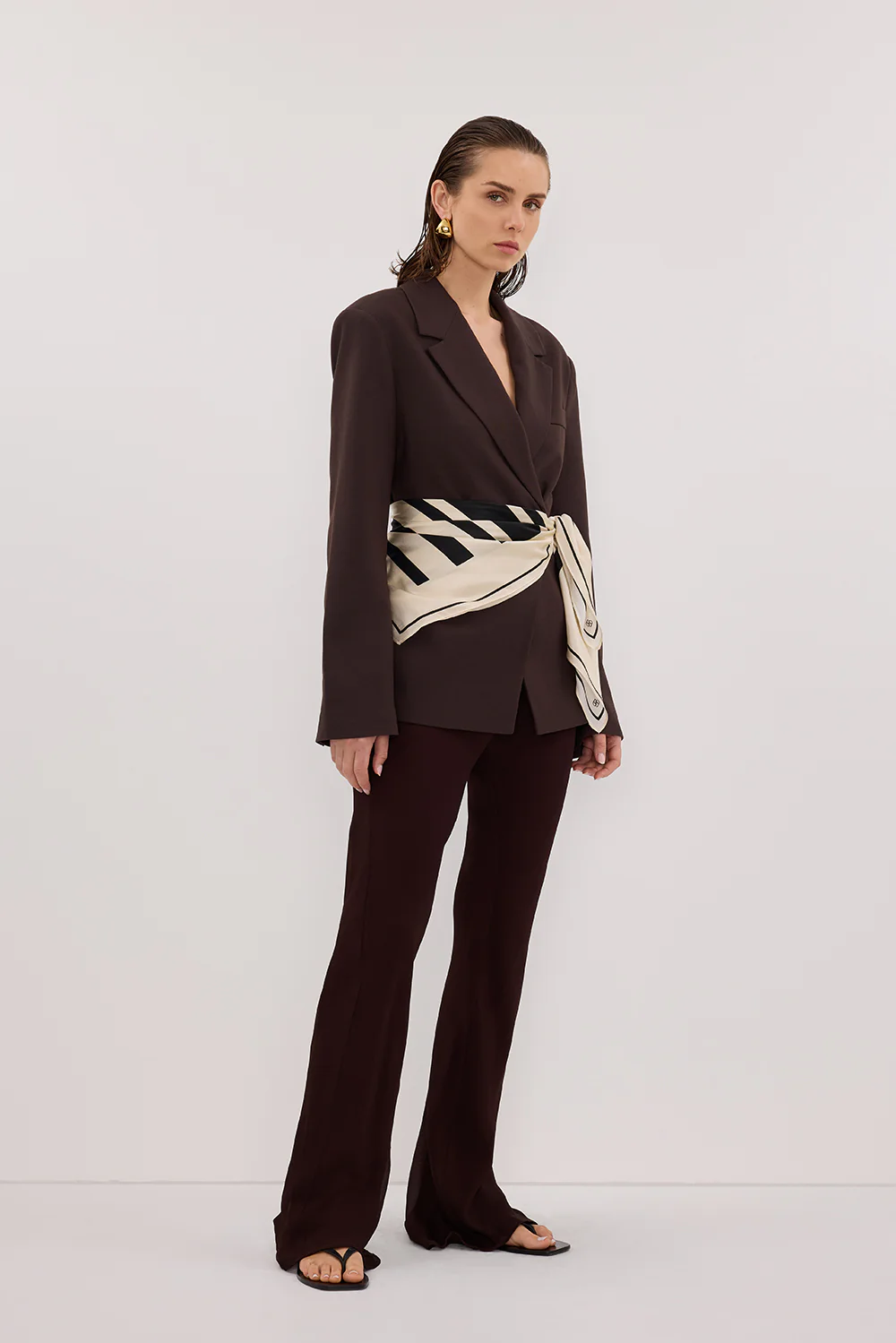 SUNTIA DARK CHOC BIAS PANTS - Image 3