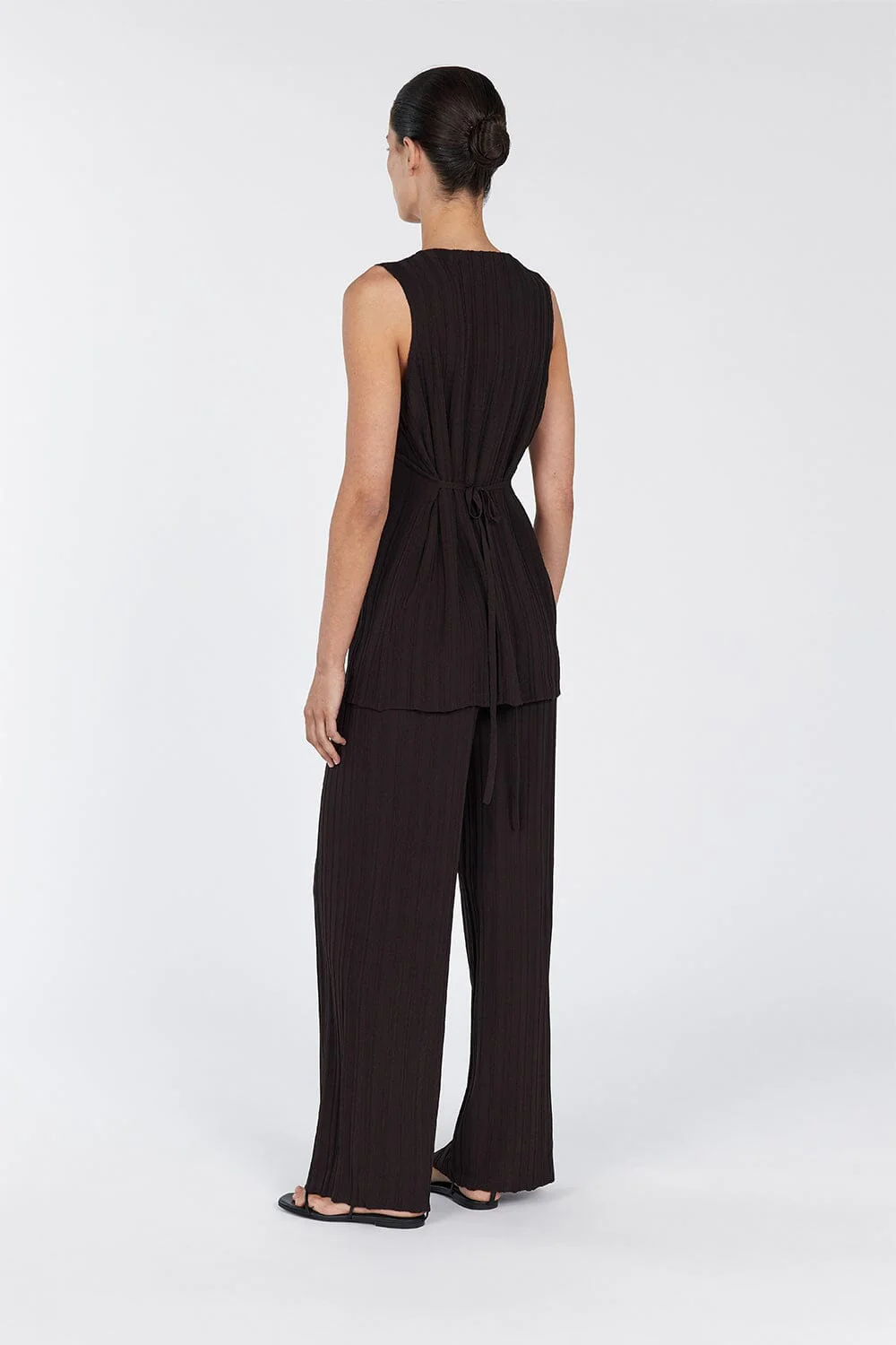 SYLVIA BITTER CHOC LONGLINE VEST - Image 4