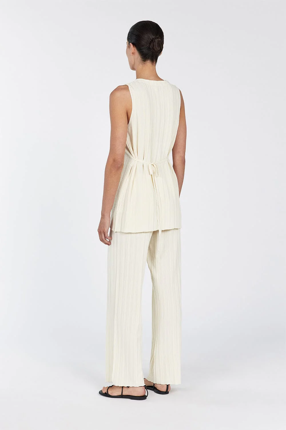 SYLVIA CREAM LONGLINE VEST - Image 4