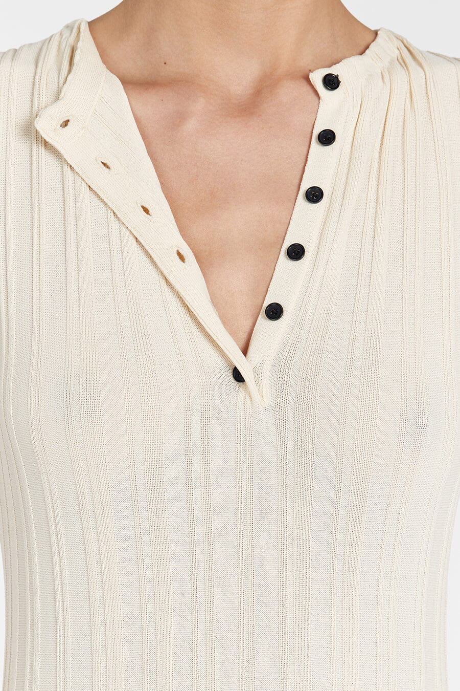 SYLVIA CREAM SLEEVELESS MAXI DRESS - Image 5