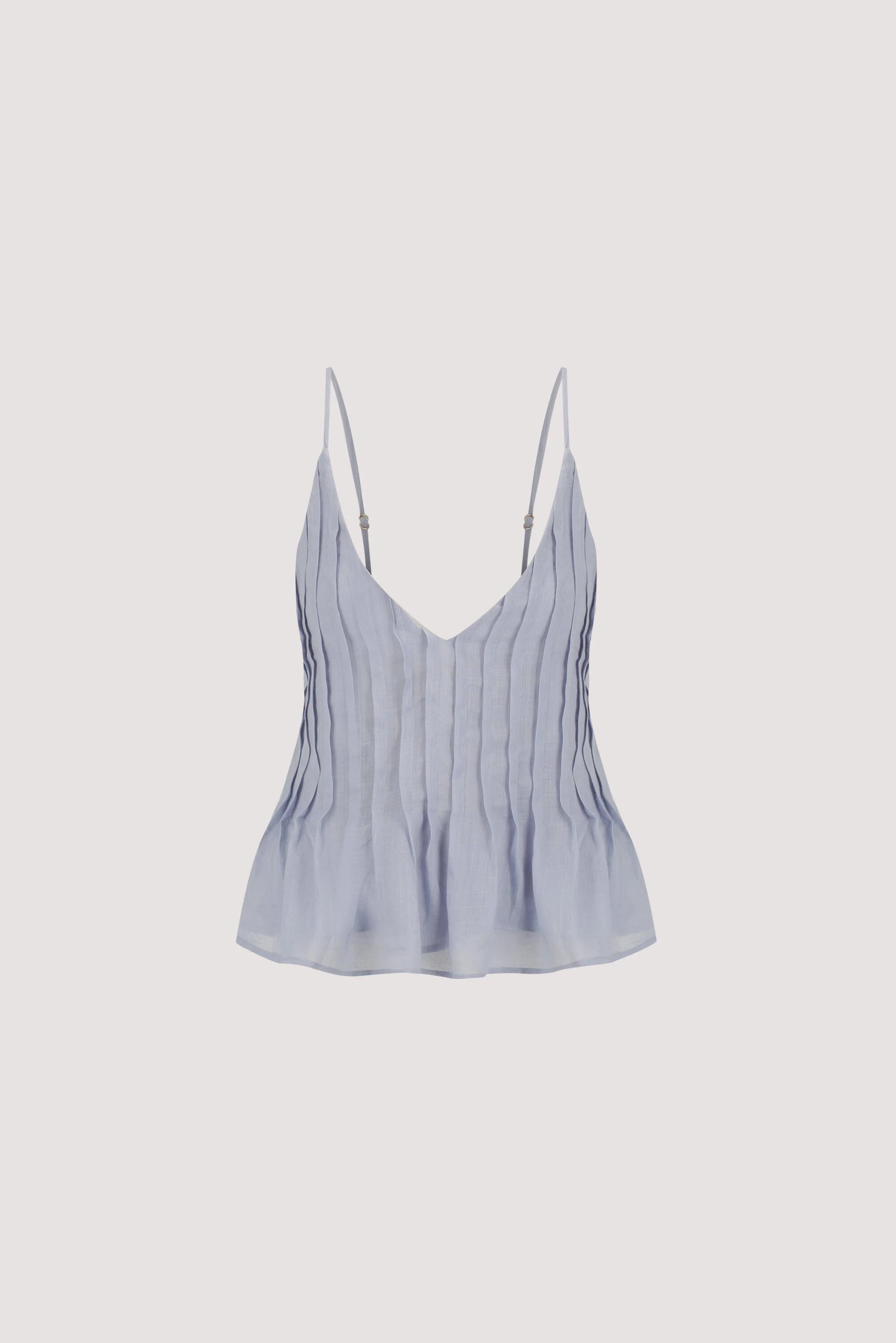 TAHLIA DUSTY BLUE RAMIE TOP - Image 8