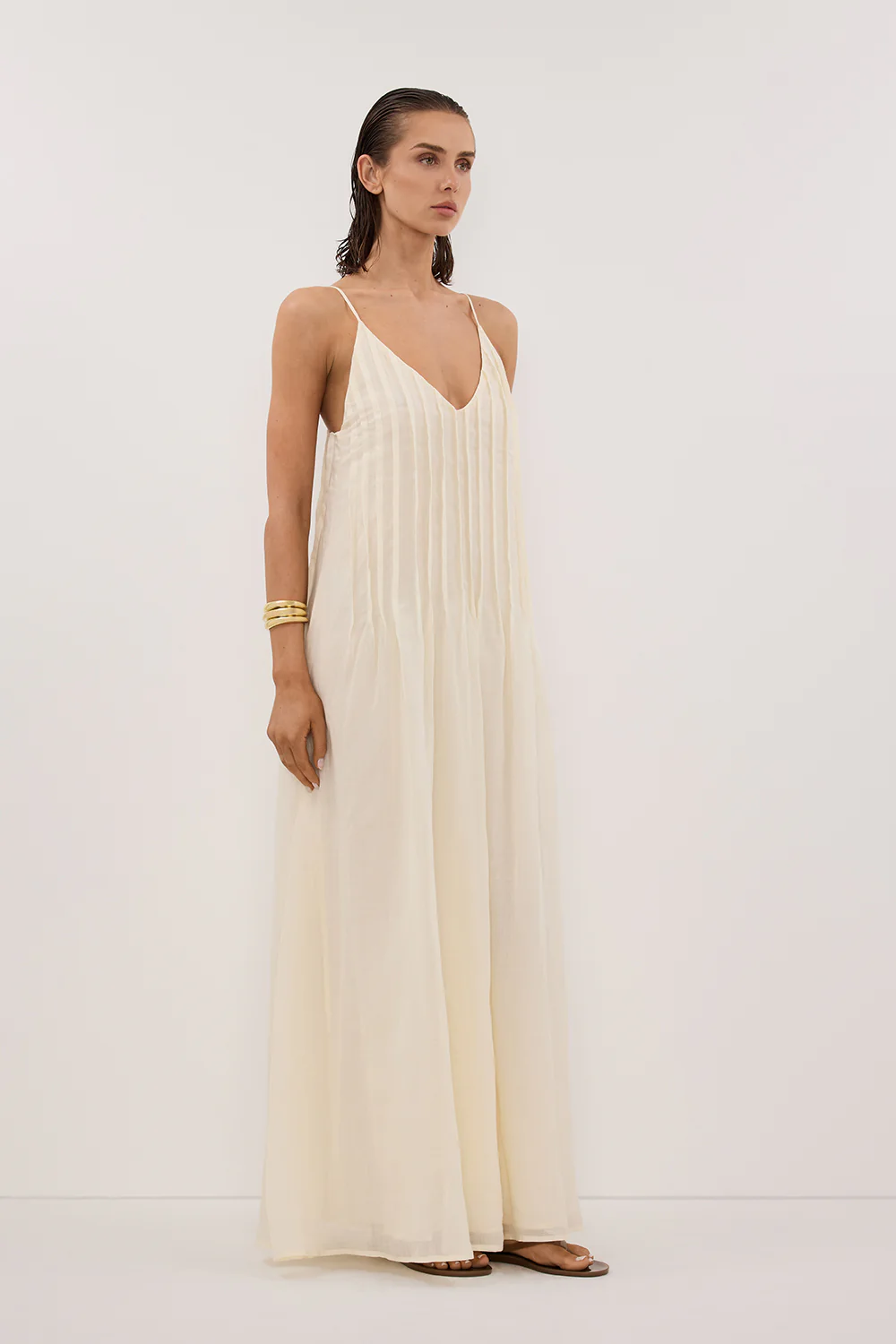 TAHLIA STRAW RAMIE MAXI DRESS - Image 3