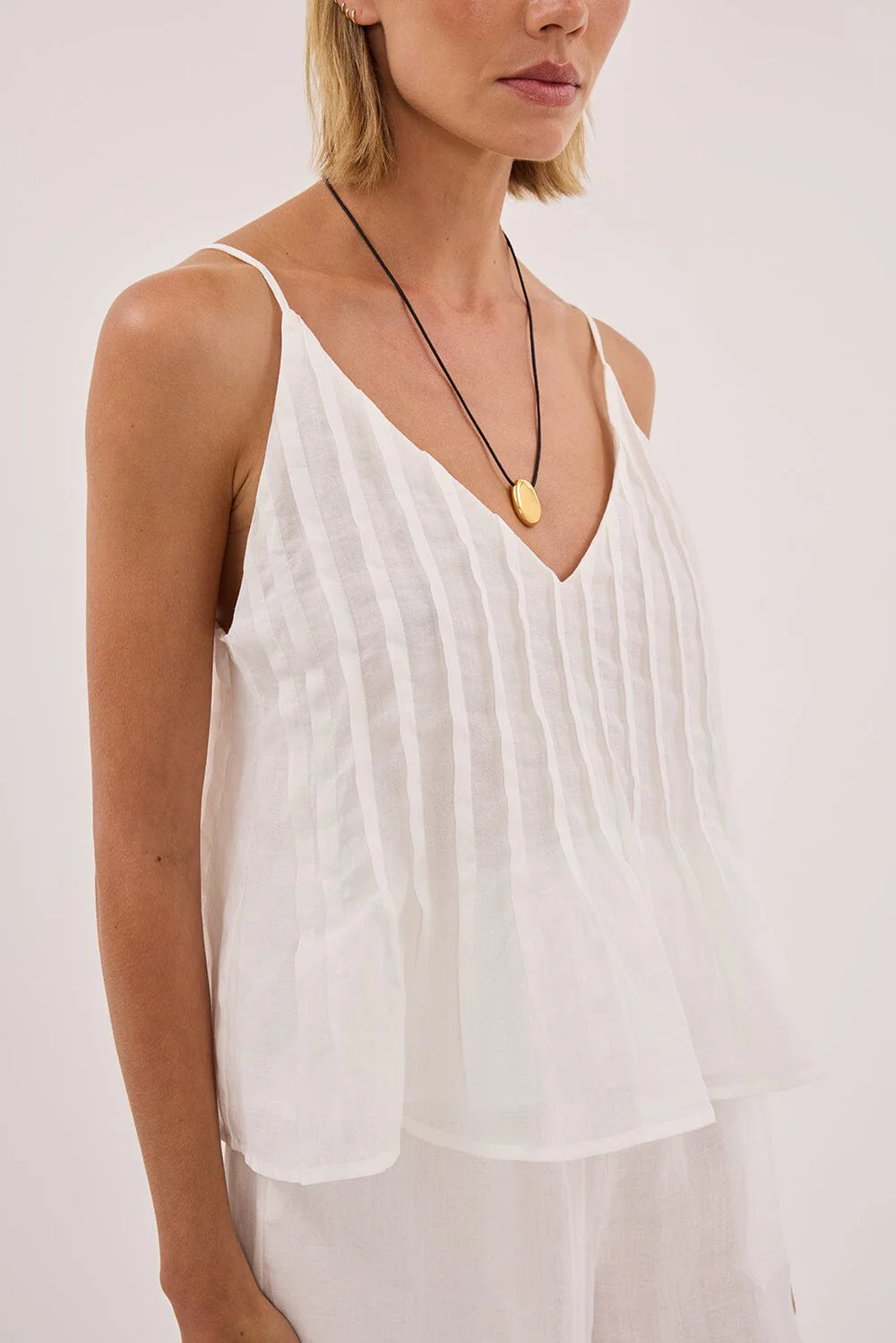 TAHLIA WHITE RAMIE TOP - Image 5