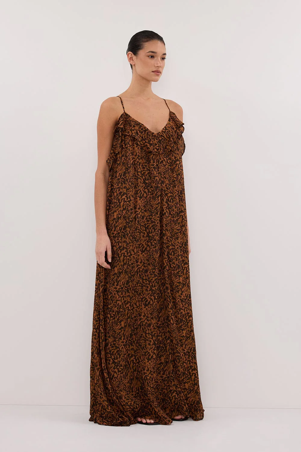 TERRA CAPRI RUST SLEEVELESS MAXI DRESS - Image 3