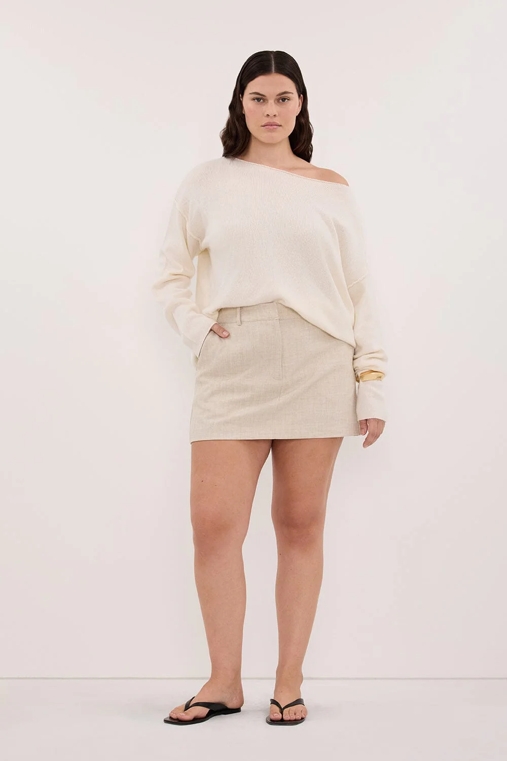 TESS IVORY BOATNECK KNIT JUMPER - Image 6