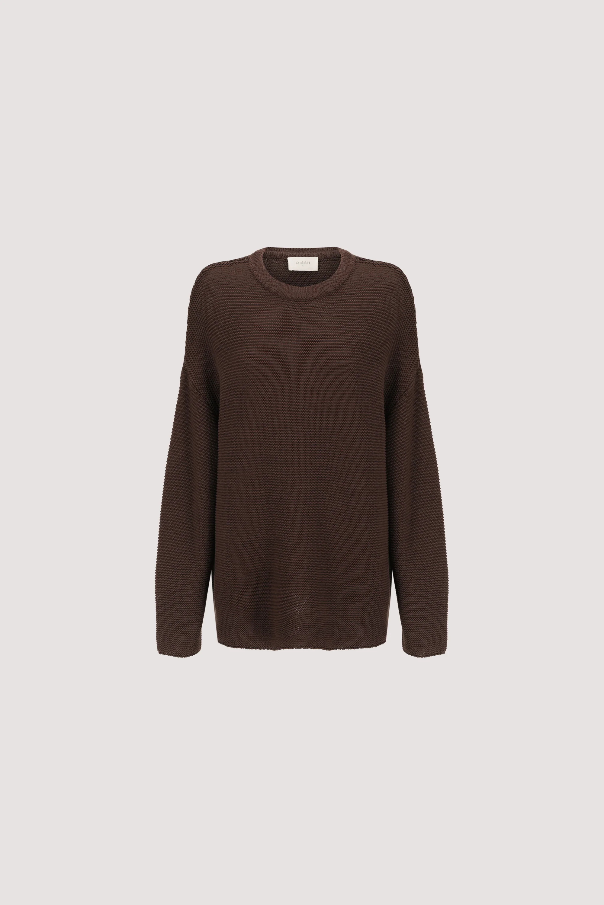 THEA BURNT CHOC COTTON KNIT JUMPER - Image 6