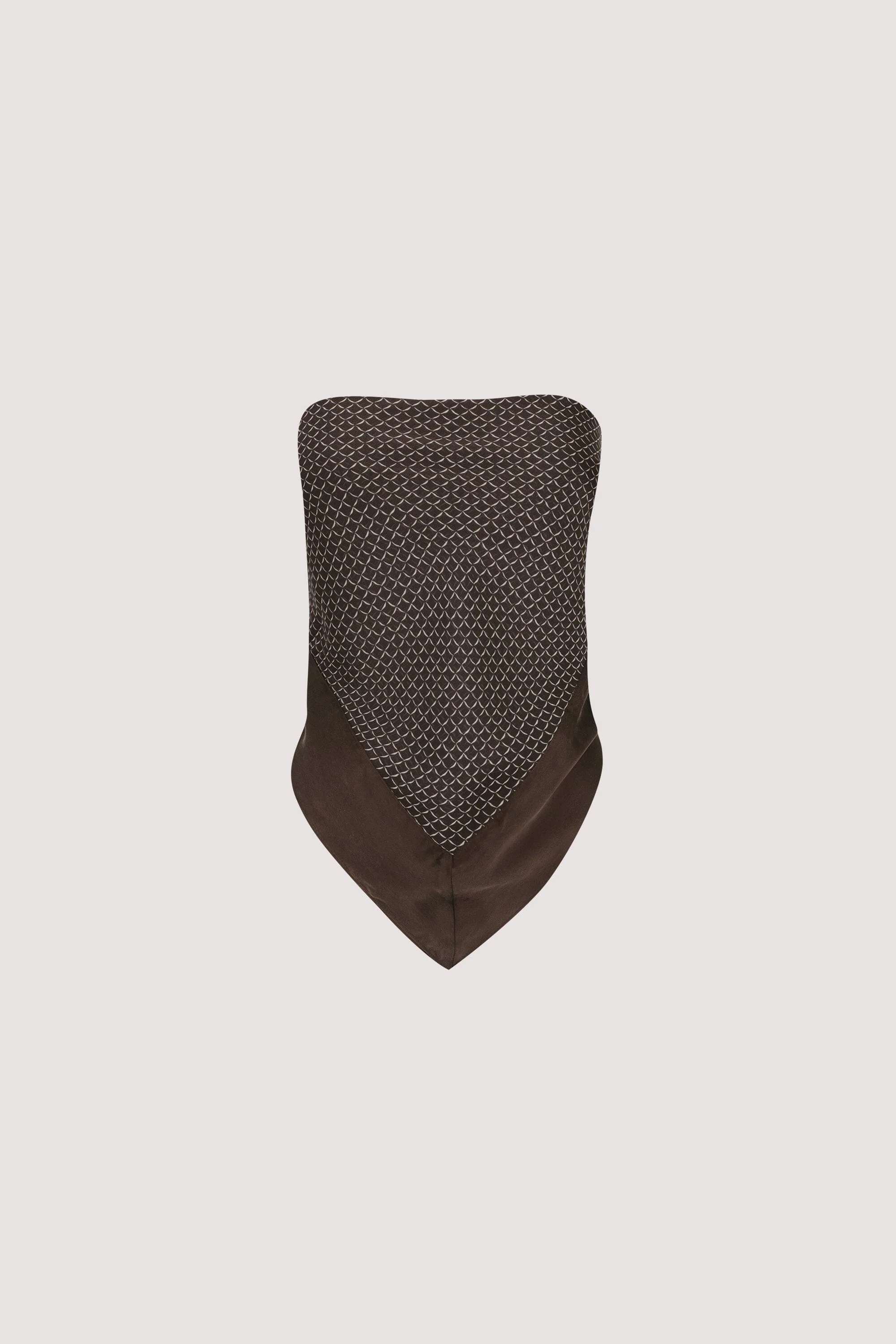 TIA CHOC MICRO CHECK SCARF TOP - Image 7