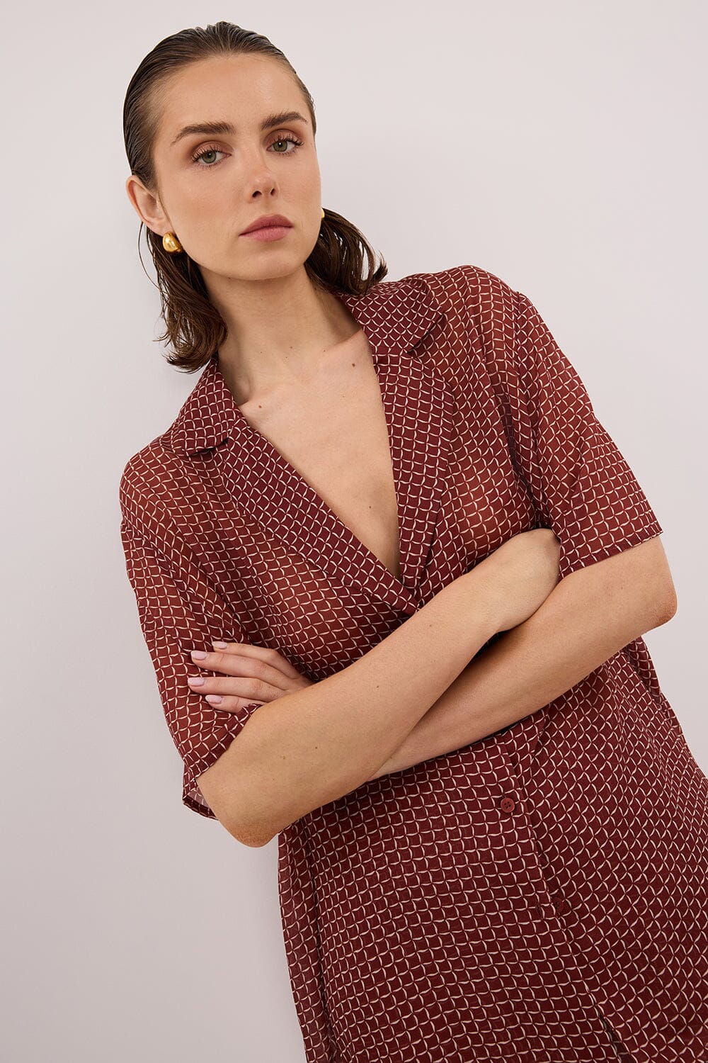 TIA SAHARA MICRO CHECK SHIRT - Image 5