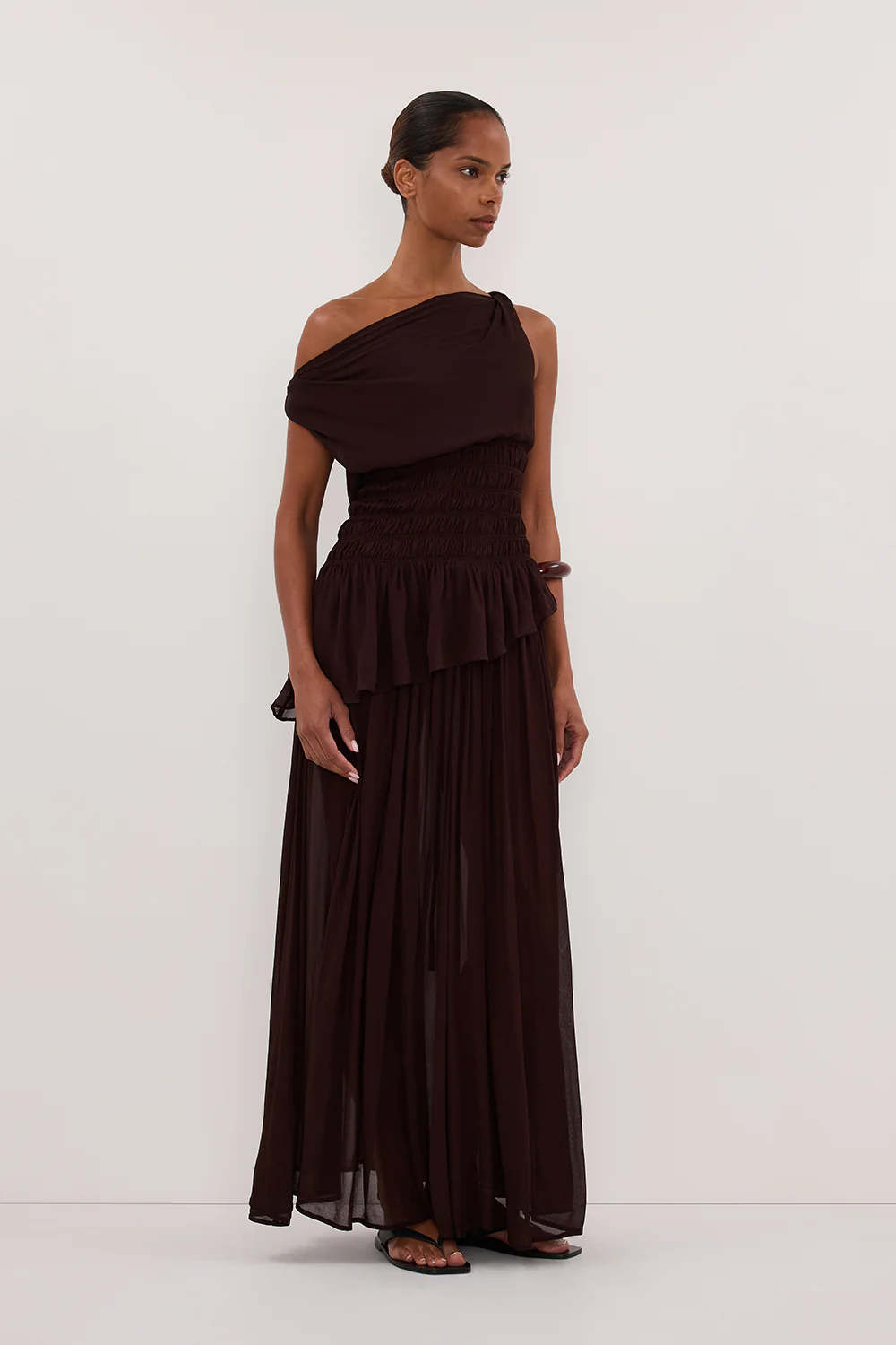 TIANA DARK CHOC ASYM TOP - Image 3
