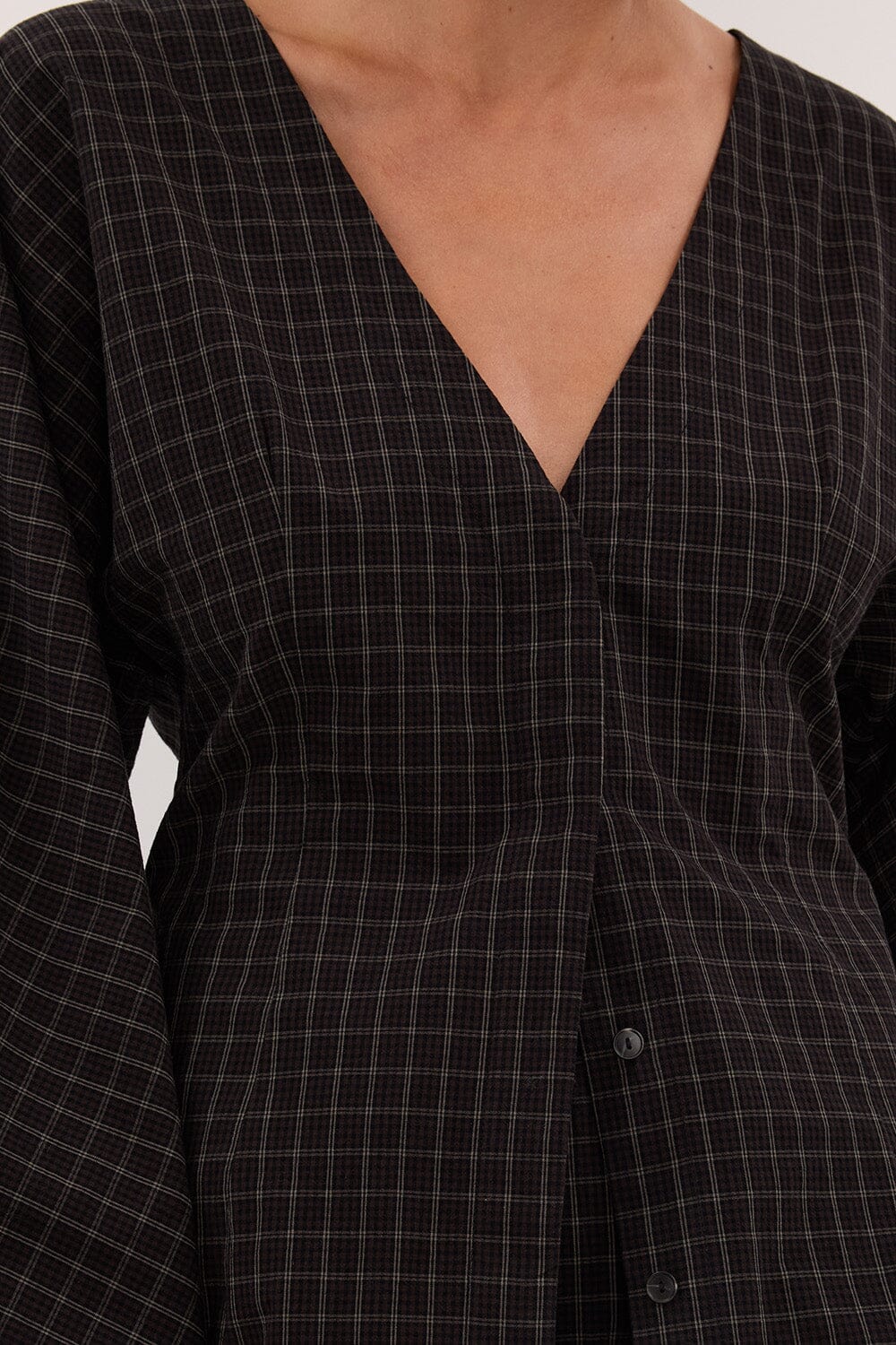 TOVA INK CHECK FITTED SHIRT - Image 6