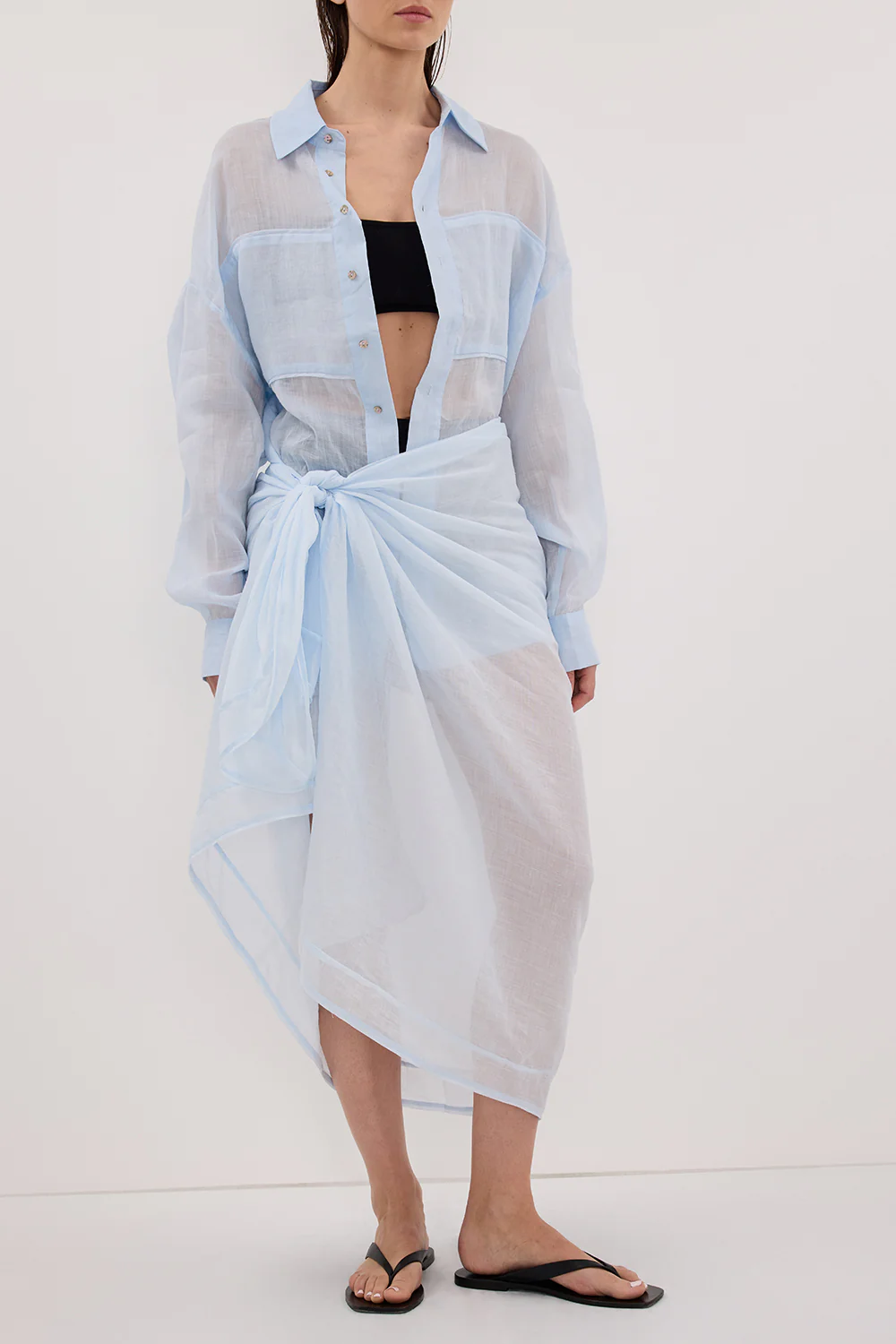 TROPEZ CORNFLOWER RAMIE SARONG - Image 2