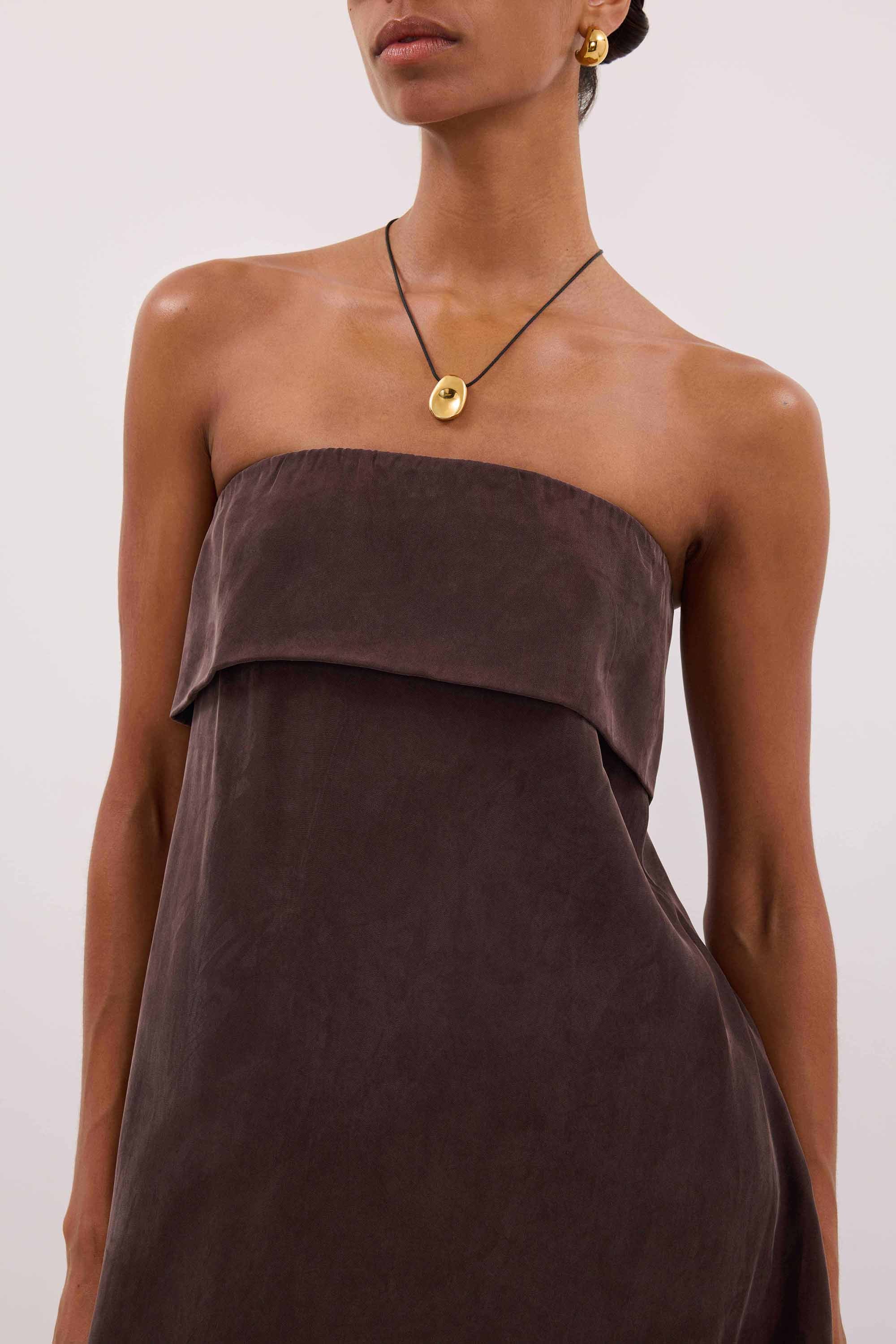 VENUS PLUM CHOC CUPRO ASYM TOP - Image 5