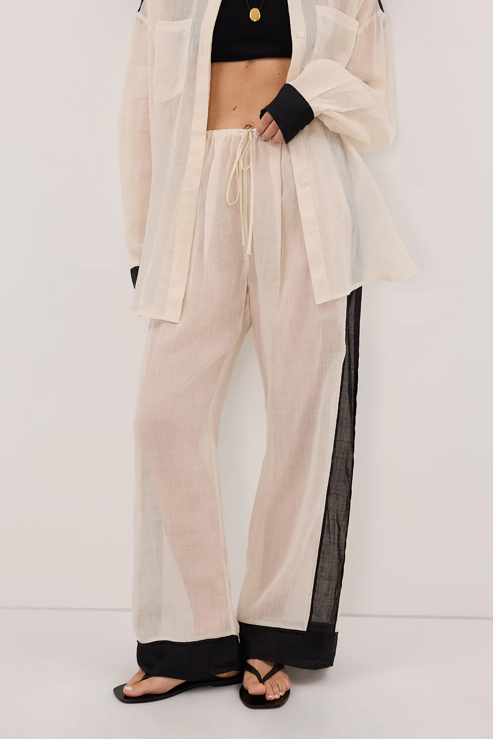 VIVIANNA SANDSTONE RAMIE PANT - Image 2