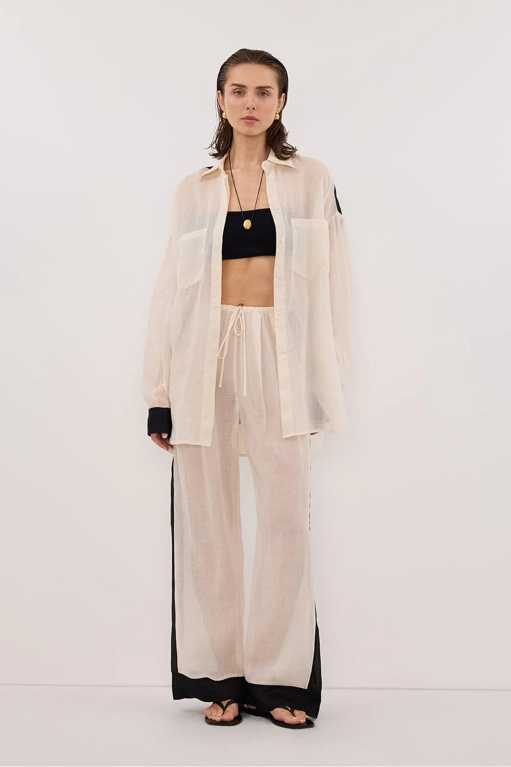 VIVIANNA SANDSTONE RAMIE SHIRT