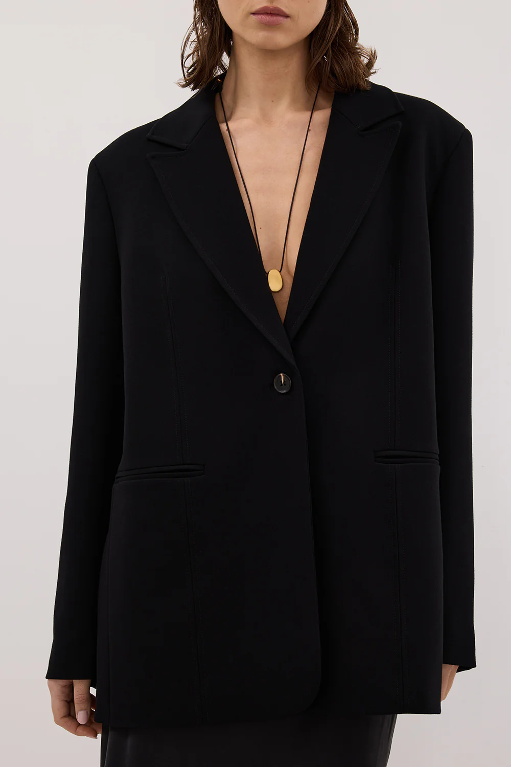 WESTWOOD BLACK OVERSIZED BOYFRIEND BLAZER - Image 5