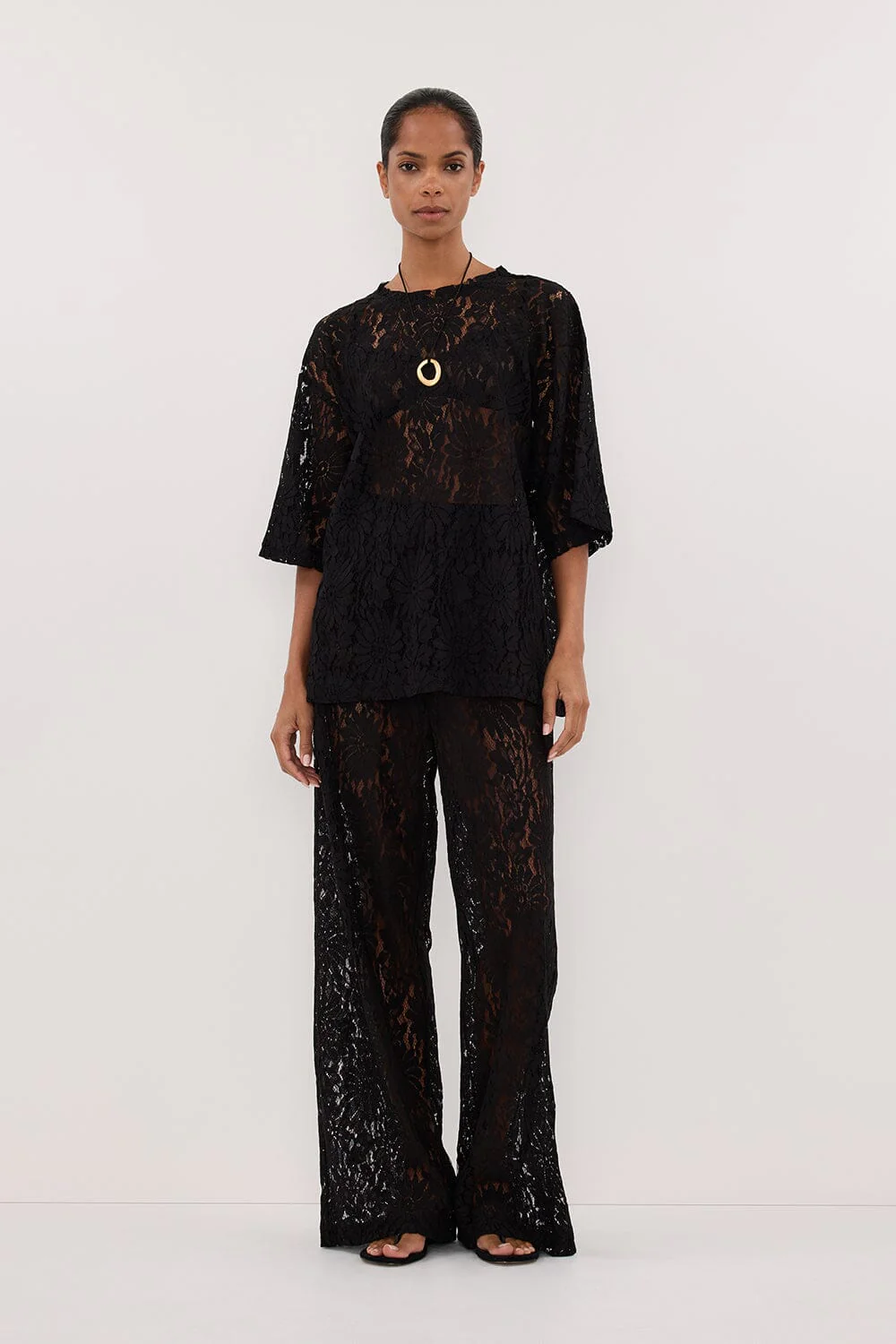 WILMA BLACK LACE PANT - Image 2