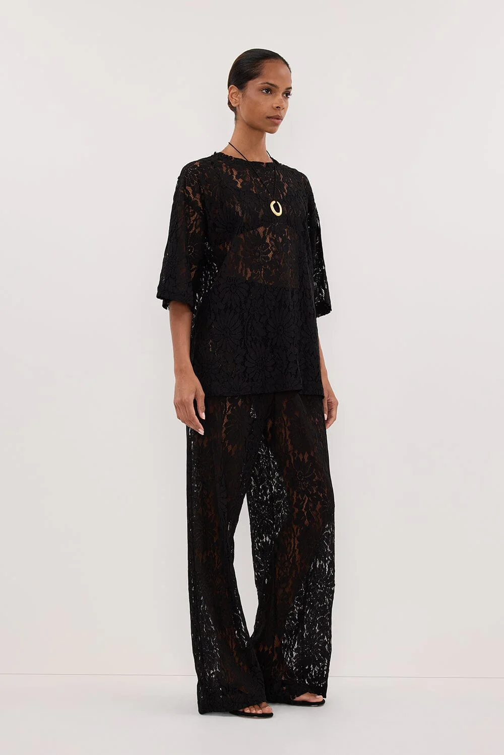 WILMA BLACK LACE PANT - Image 4