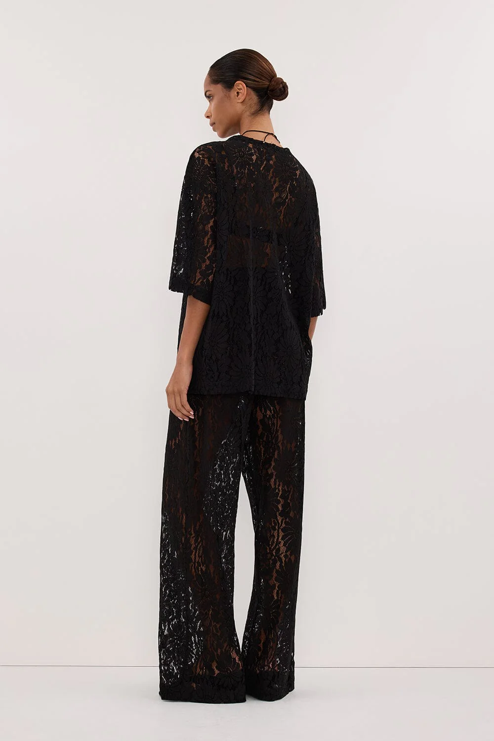 WILMA BLACK LACE TEE - Image 5