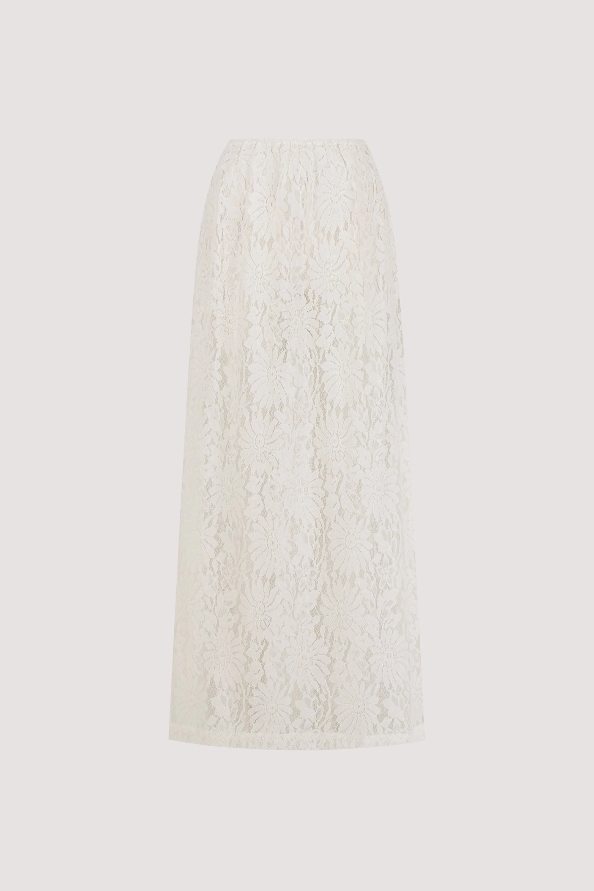 WILMA WHITE LACE MIDI SKIRT - Image 9