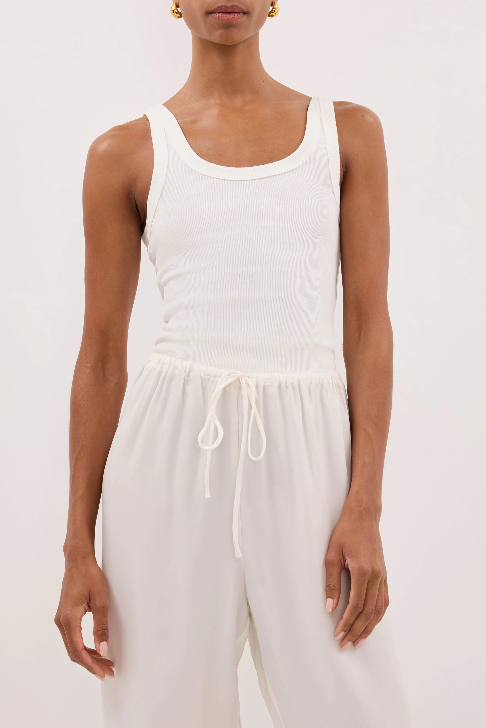 XENA WHITE CUPRO SIDE SPLIT PANT - Image 5