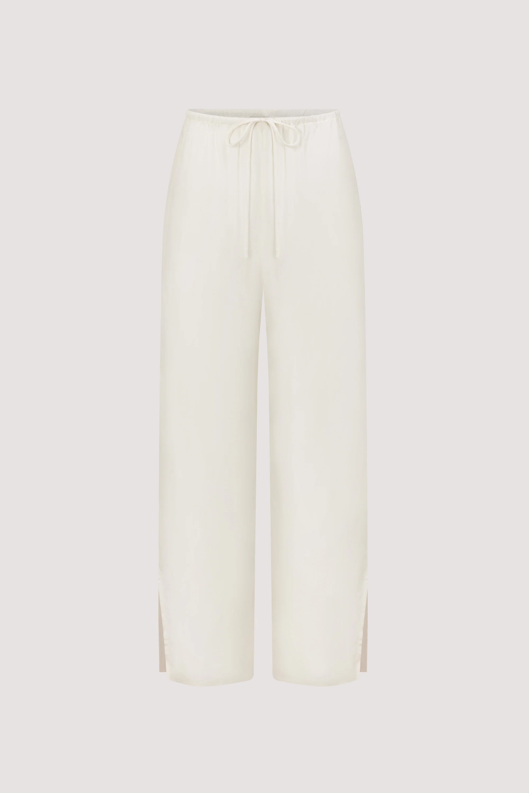 XENA WHITE CUPRO SIDE SPLIT PANT - Image 8