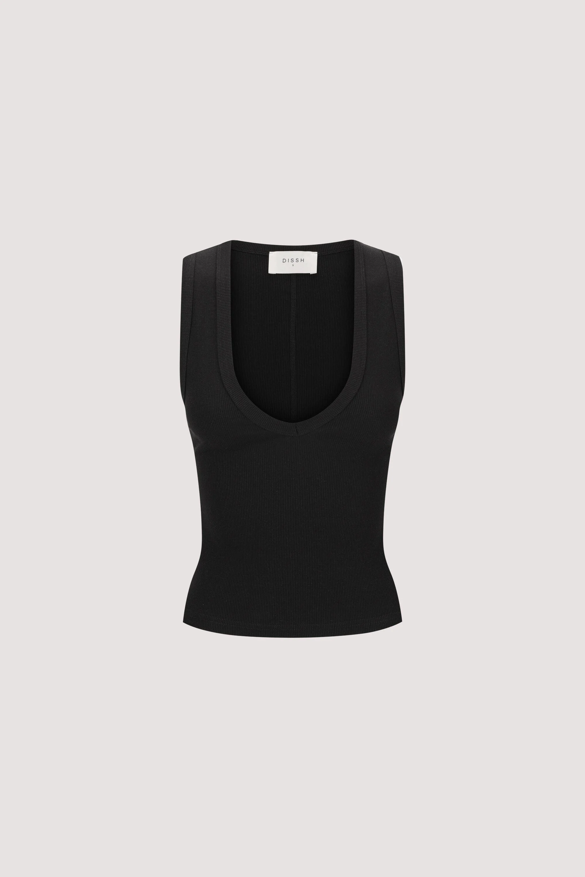 YASMIN BLACK SLEEVELESS KNIT TANK - Image 8